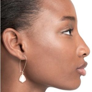 NEW KENDRA SCOTT CARRINE GEMSTONE STONE ROCK EARRINGS GEMS GOLD GREY BLUE DROP X